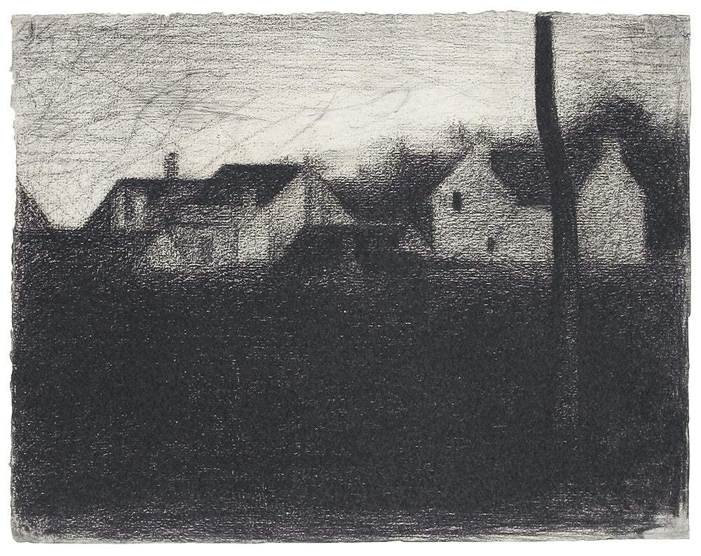 Landscape With Houses (ca. 1881–1882) by Georges Seurat