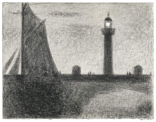 The Lighthouse at Honfleur (1886) by by Georges Seurat