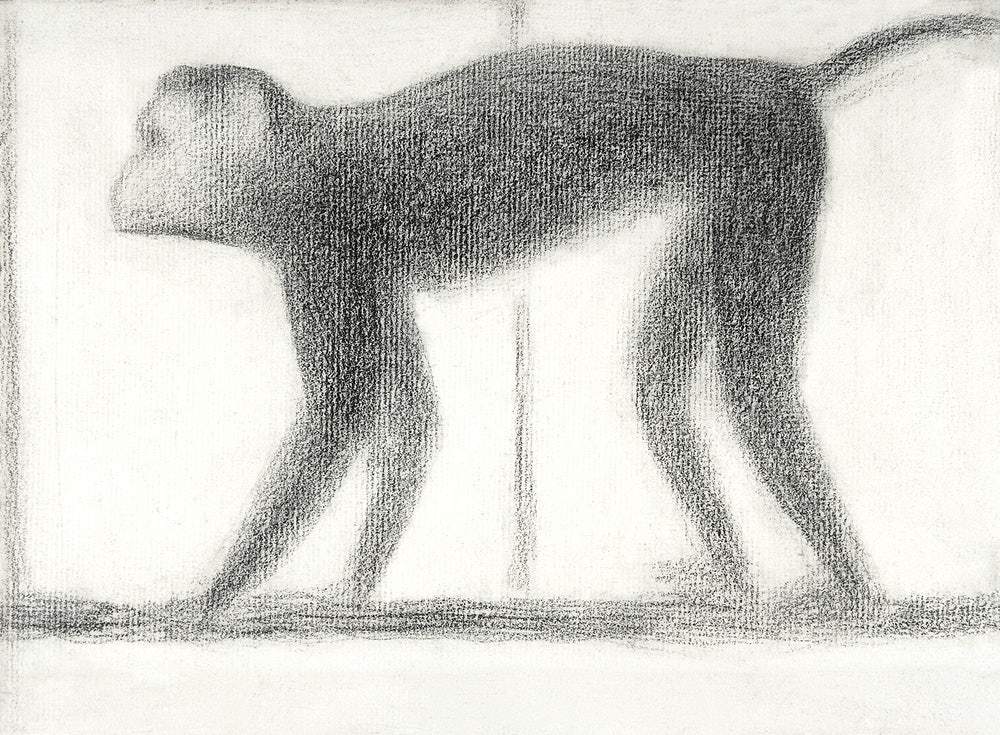 Monkey (1884) by Georges Seurat