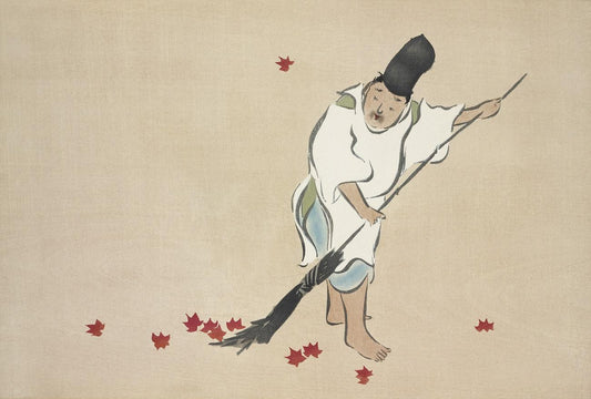 Raking from Momoyogusa by Kamisaka Sekka