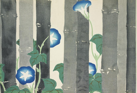 Morning glories from Momoyogusa by Kamisaka Sekka