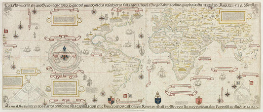 World map (1900) by Diogo Ribeiro