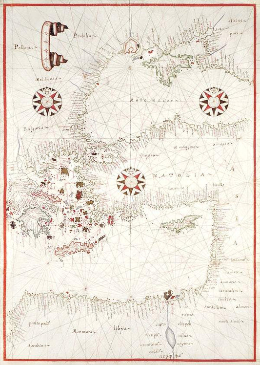 Portolan atlas of the Mediterranean Sea, western Europe, and the northwest coast of Africa: Eastern Mediterranean (ca. 1590)