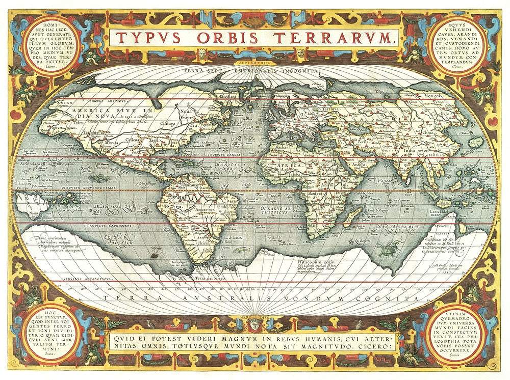 Typus orbis terrarum (1587–1595) by Abraham Ortelius