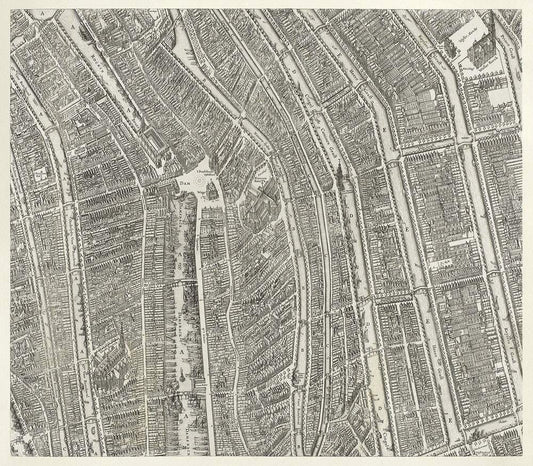 Plattegrond van Amsterdam (middenblad) (1625) by Balthasar Florisz