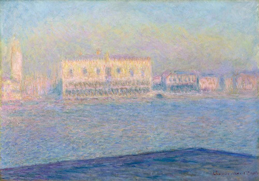 The Doge's Palace Seen from San Giorgio Maggiore (1908) by Claude Monet,