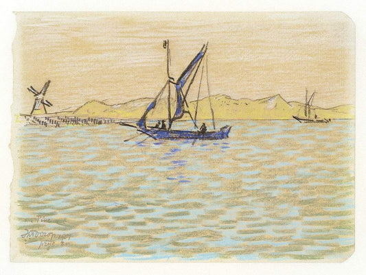 Sailing boats off the coast of Domburg (1907) by Jan Toorop