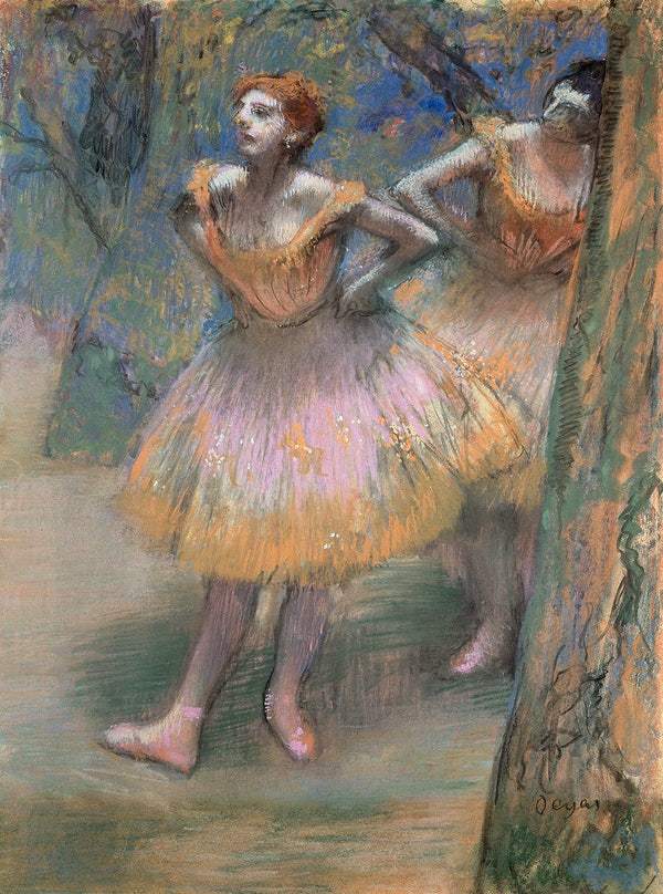 Two Dancers (1893–1898) painting in high resolution by the famous Edgar Degas