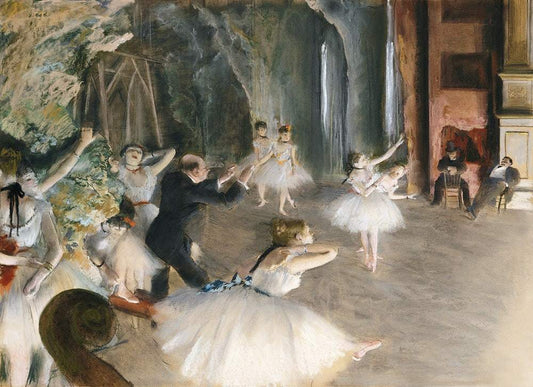 The Rehearsal Onstage (1874) by Edgar Degas