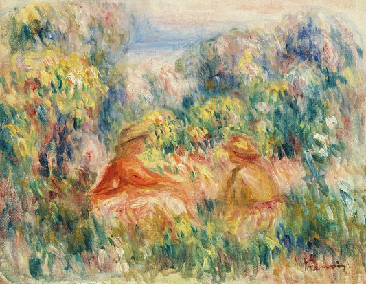 Two Women in a Landscape (1918) by Pierre-Auguste Renoir