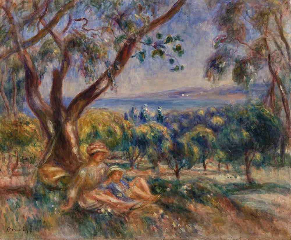 Landscape with Figures, near Cagnes (1910) by Pierre-Auguste Renoir