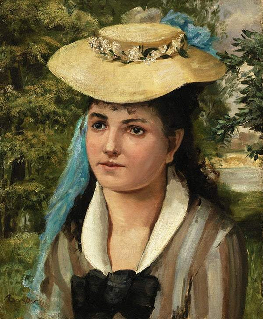 Lise in a Straw Hat (1866) by Pierre-Auguste Renoir