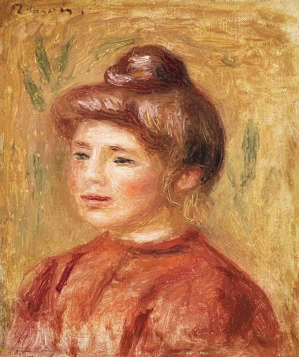 Bust of Woman in Red (1905–1908) by Pierre-Auguste Renoir