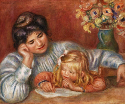 Writing Lesson (1905) by Pierre-Auguste Renoir