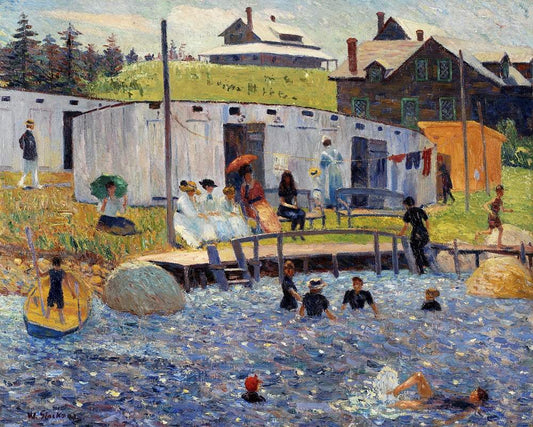 The Bathing Hour, Chester, Nova Scotia (1910) by Pierre-Auguste Renoir