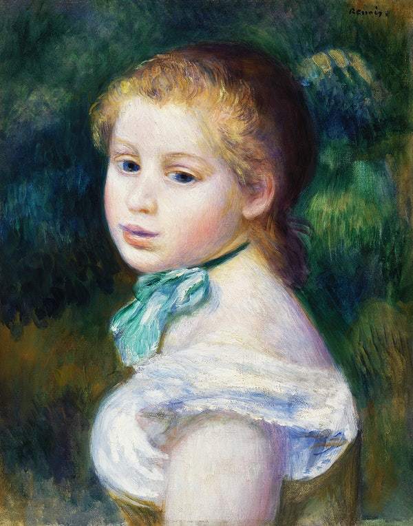 Head of Young Girl (1885) by Pierre-Auguste Renoir