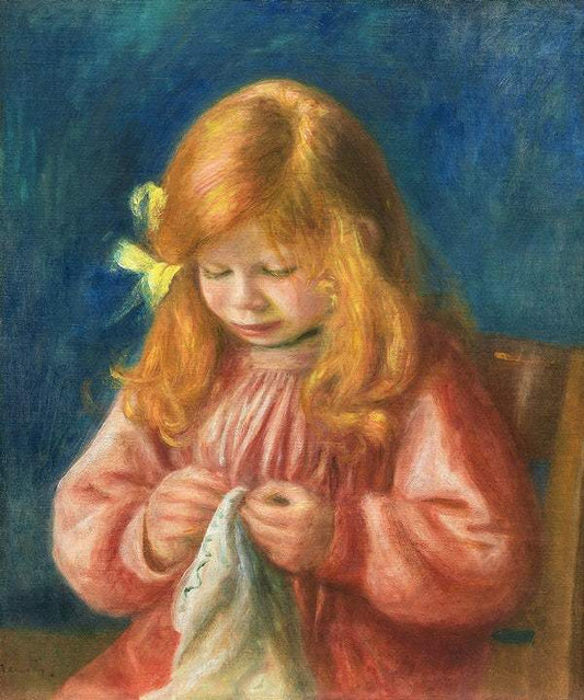 Jean Renoir Sewing (1899–1900) by Pierre-Auguste Renoir