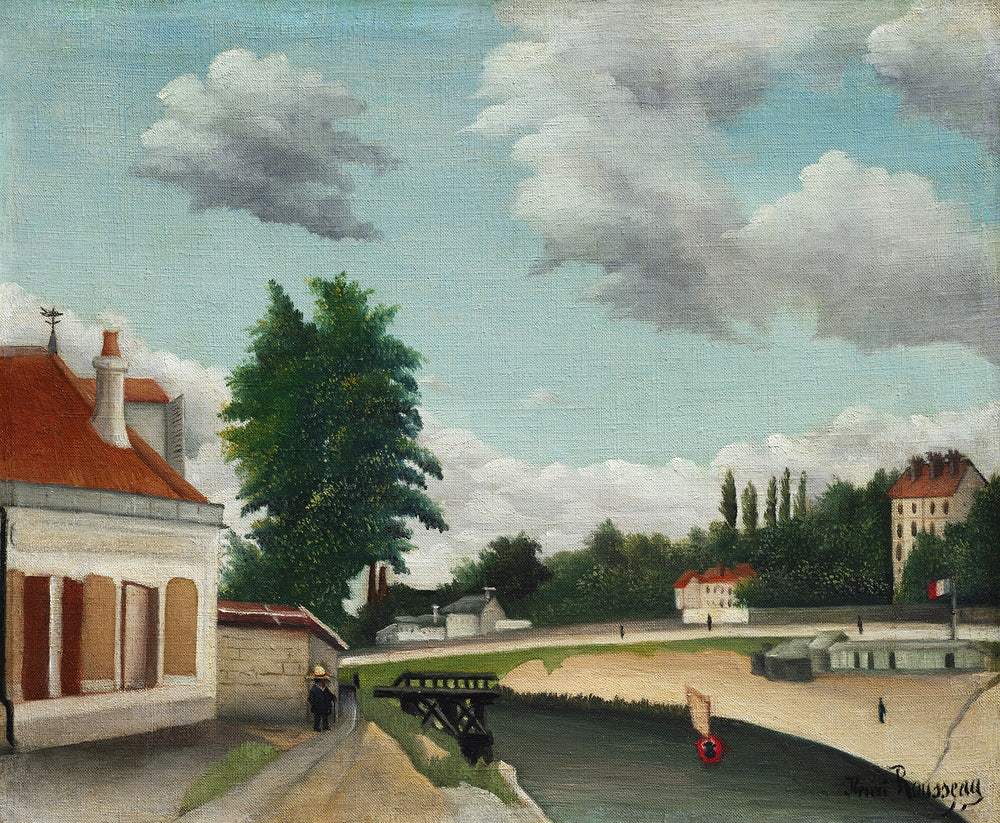 Outskirts of Paris (ca. 1897–1905) by Henri Rousseau