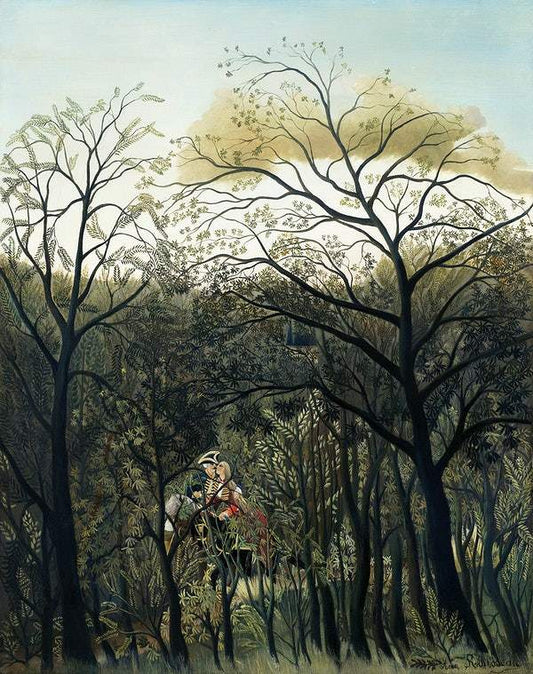 Rendezvous in the Forest (1889) by Henri Rousseau.