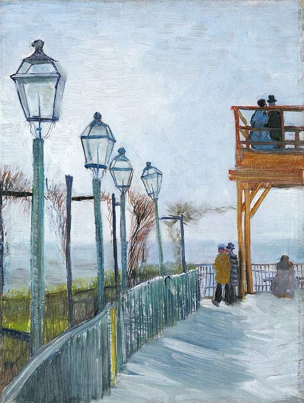 Terrace and Observation Deck at the Moulin de Blute-Fin, Montmartre (1887) by Vincent Van Gogh