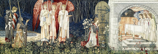 The Attainment; The Vision of the Holy Grail to Sir Galahad, Sir Bors and Sir Percival (1895–1896) by William Morris