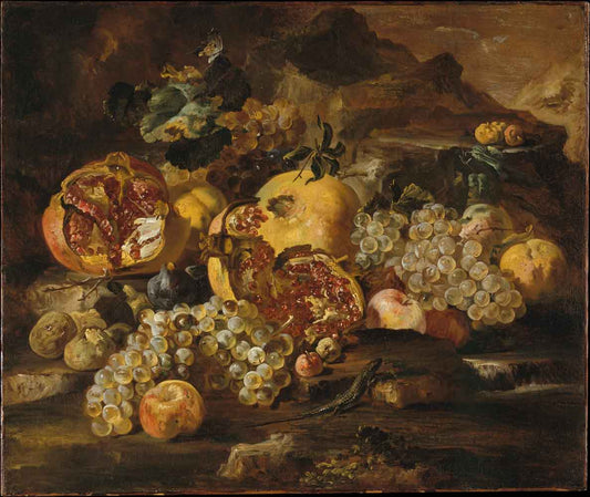 Pomegranates and Other Fruit by Abraham Brueghel