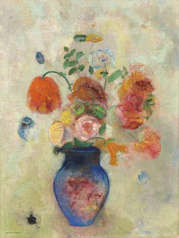 Large Vase with Flowers (1912) by Odilon Redon