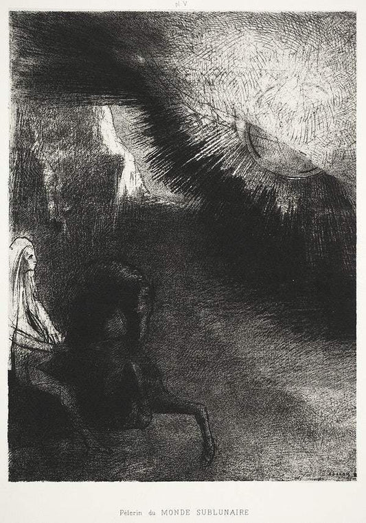 Pilgrim of the Sublunary World (1891) by Odilon Redon