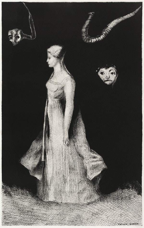 Haunting (1893—1894) by Odilon Redon