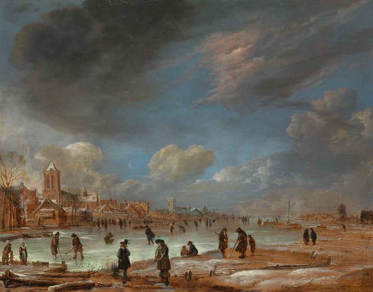 River View in Winter by Aert van der Neer 1655