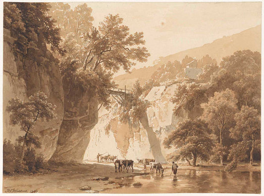 Rotsachtig landschap by Barend Cornelis Koekkoek