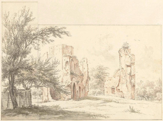 Ruins in Woods by Edward Lear 1803