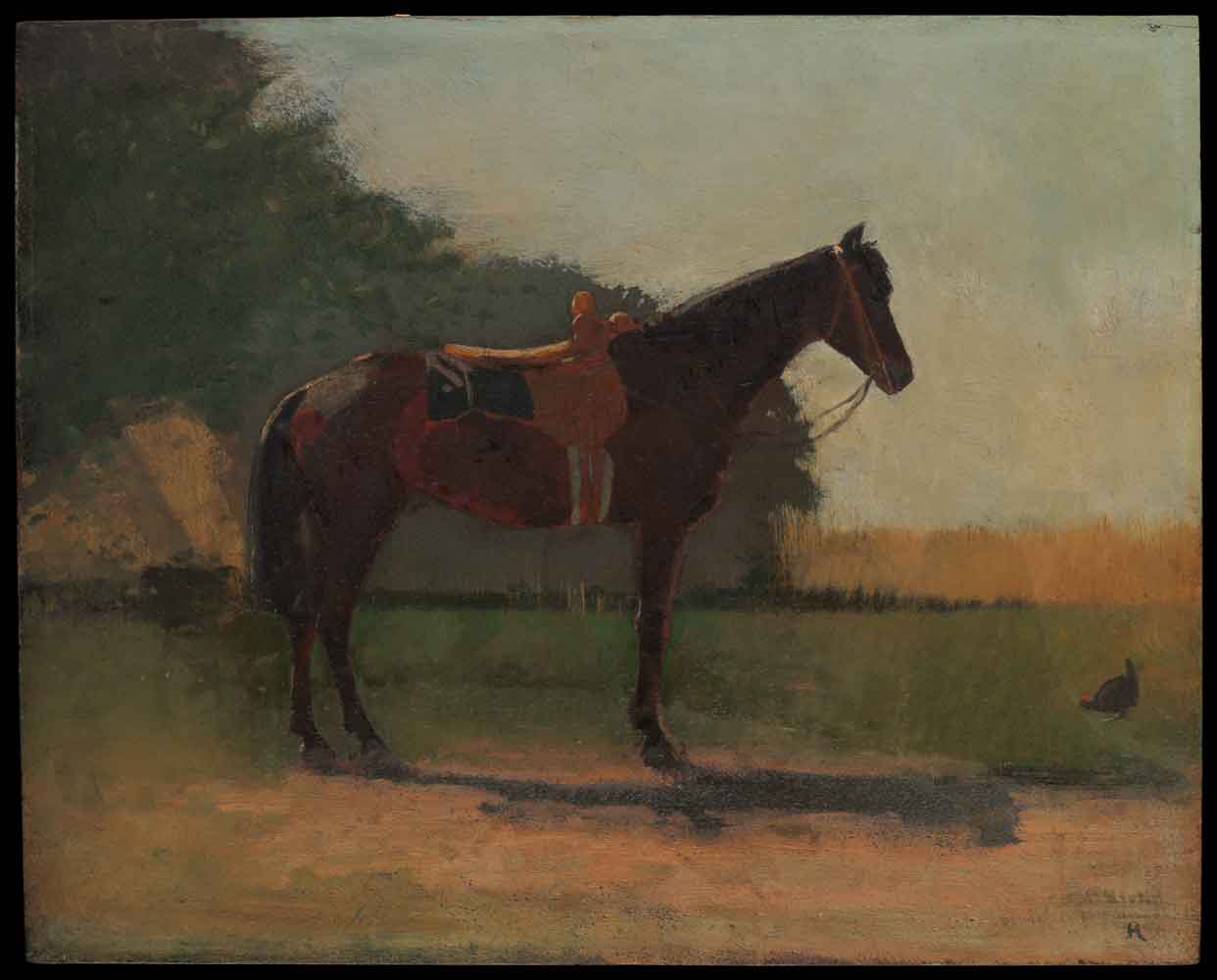 Saddle Horse in Farm Yard by Winslow Homer 1775