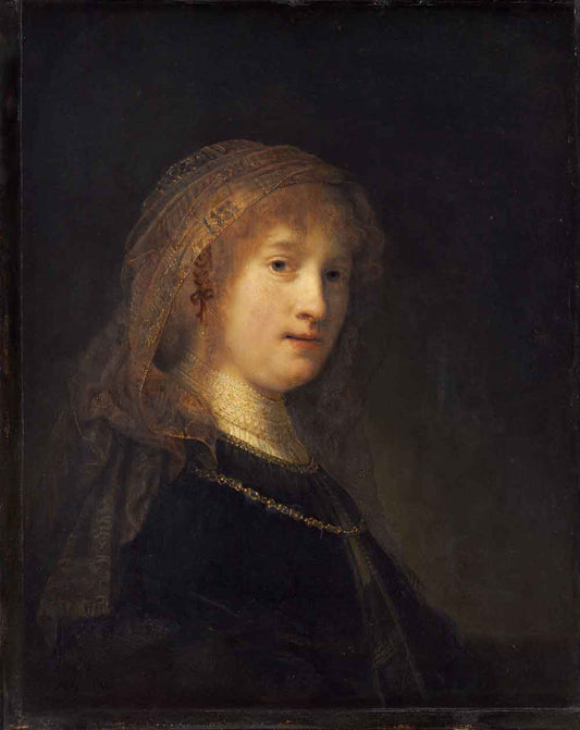 Saskia van Uylenburgh, the Wife of the Artist by Rembrandt 1635