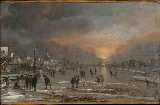 Sports on a Frozen River by Aert van der Neer 1660