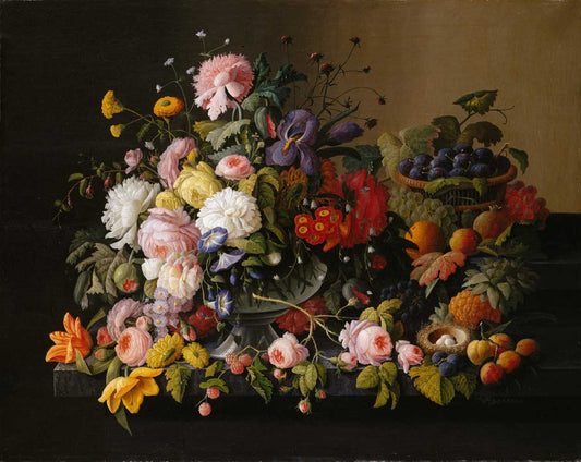 Flowers and Fruit by Severin Roesen 1519