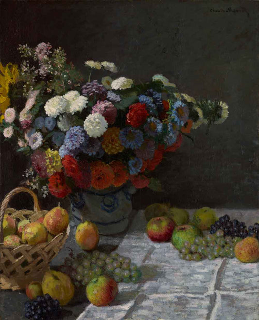 Still Life with Flowers and Fruit by Claude Monet