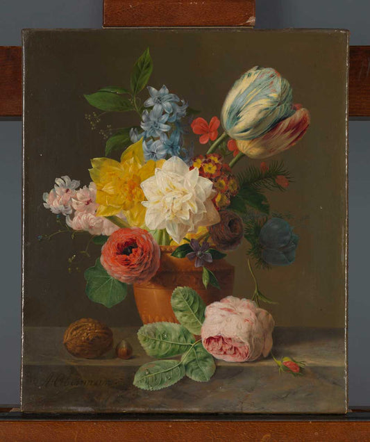 Still Life with Flowers and Nuts by Anthony Oberman 1830