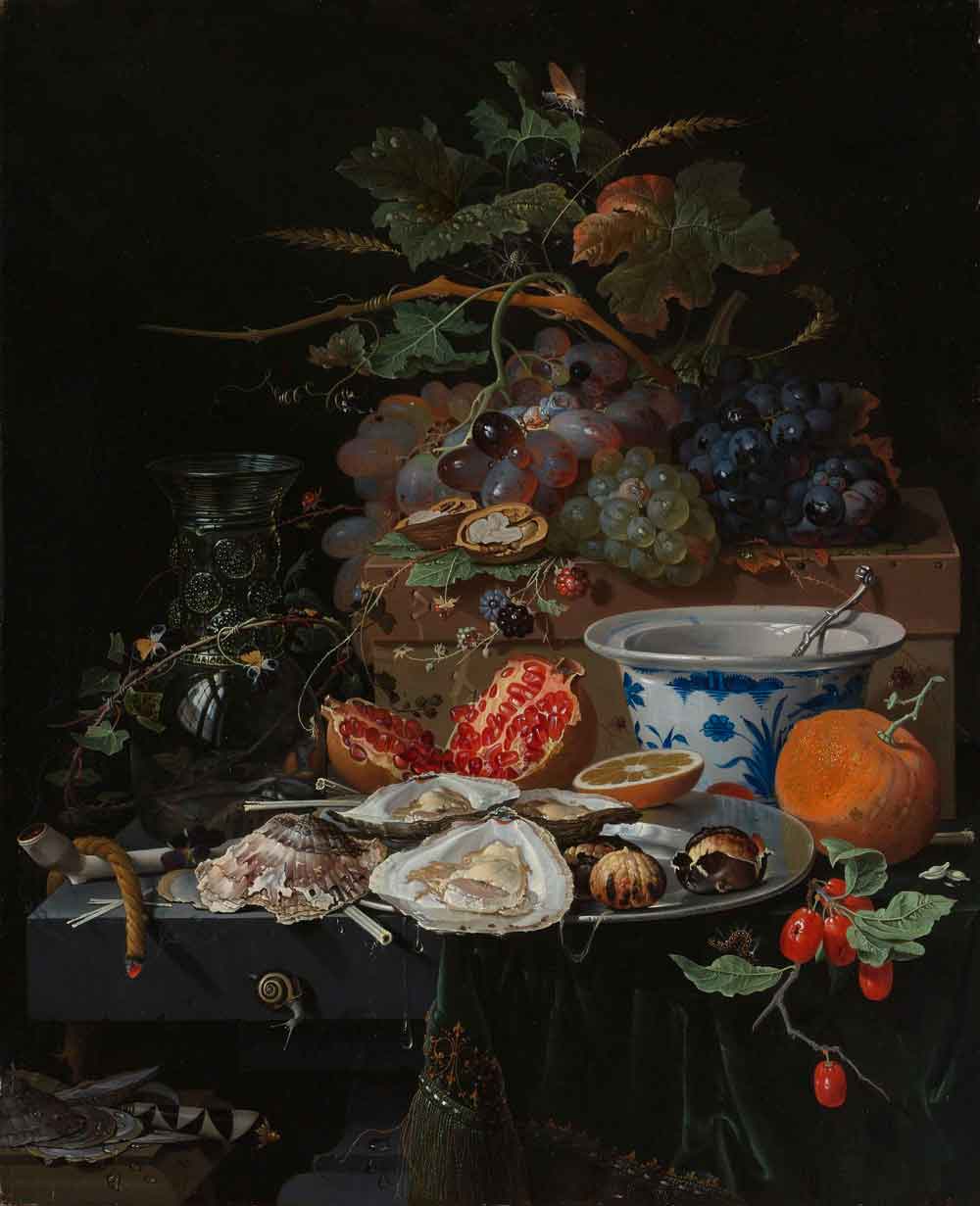 Still Life with Fruit by Abraham Mignon