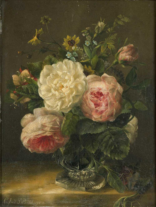 Floral by Gerardina Jacoba van de Sande Bakhuyzen 1850