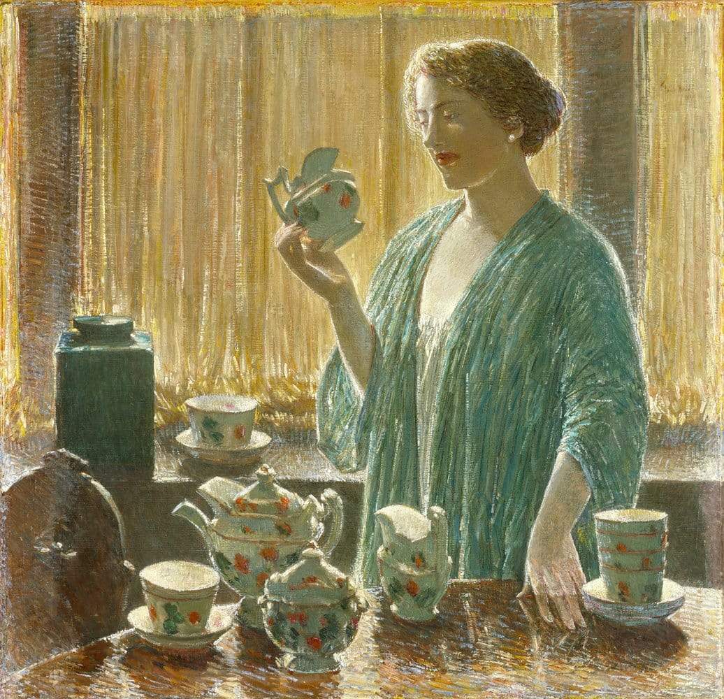 Strawberry Tea Set by Childe Hassam 1912