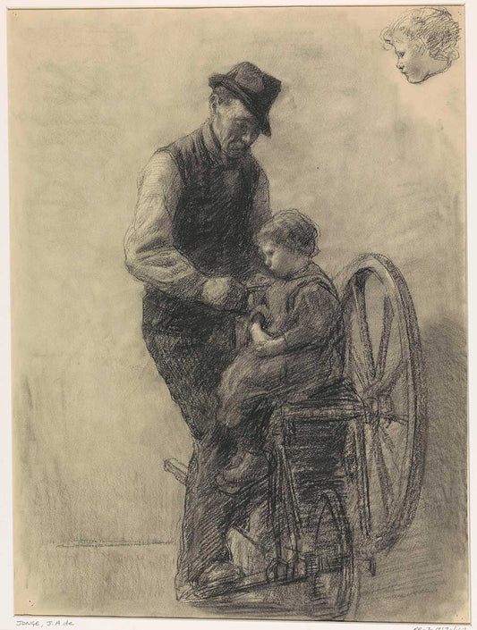 Man and Child by Johan Antonie de Jonge 1874