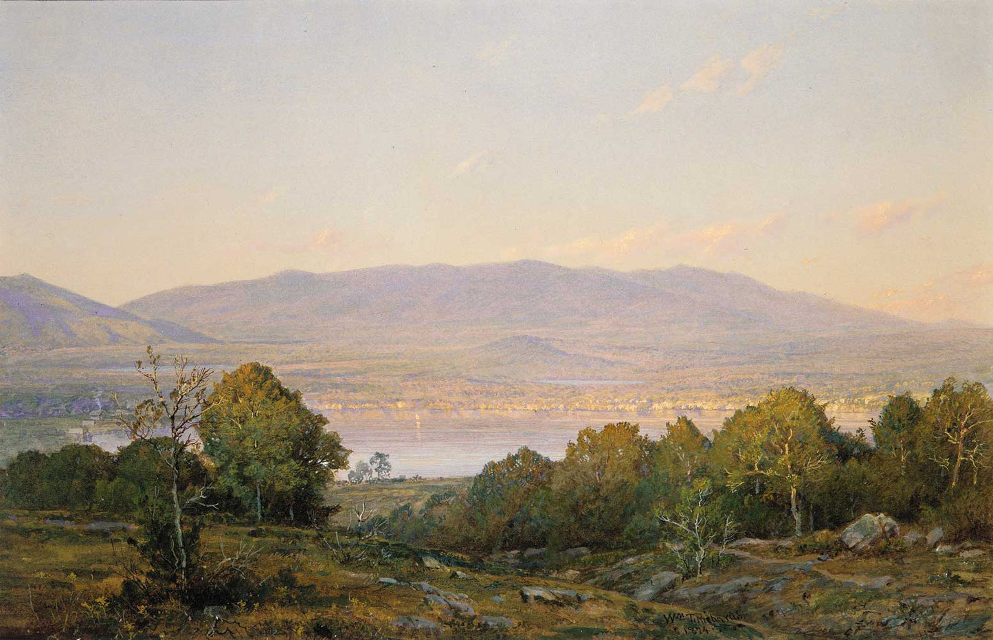 Sundown at Centre Harbor by William Trost Richards 1874