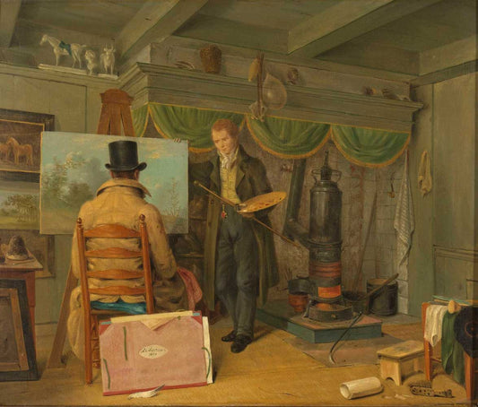 The Artist at his Studio by Anthony Oberman 1820