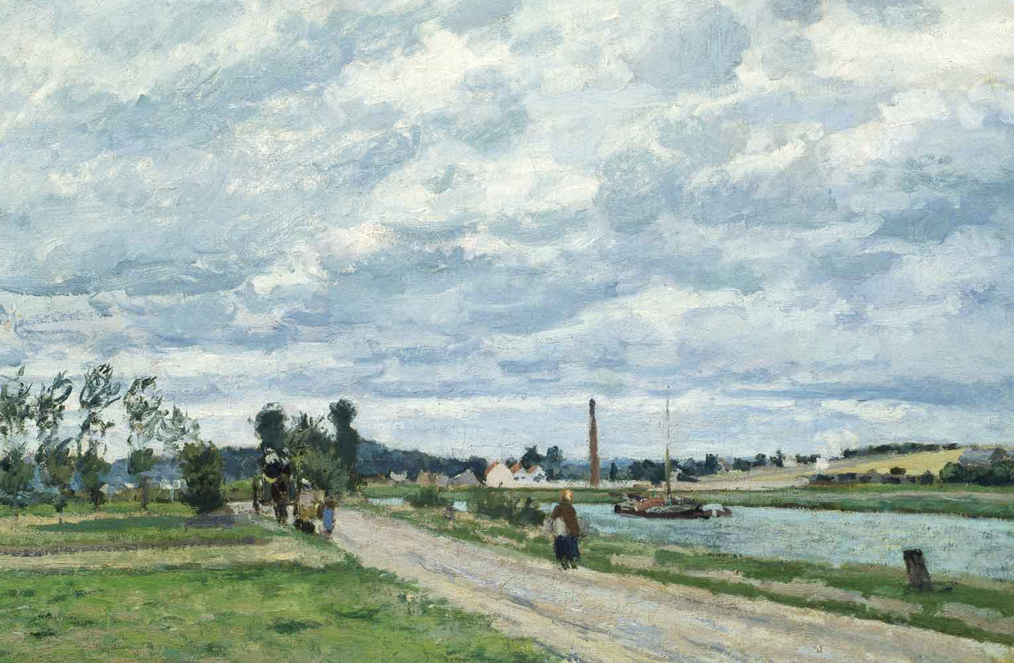 The Banks of the Oise near Pontoise by Camille Pissarro 1873