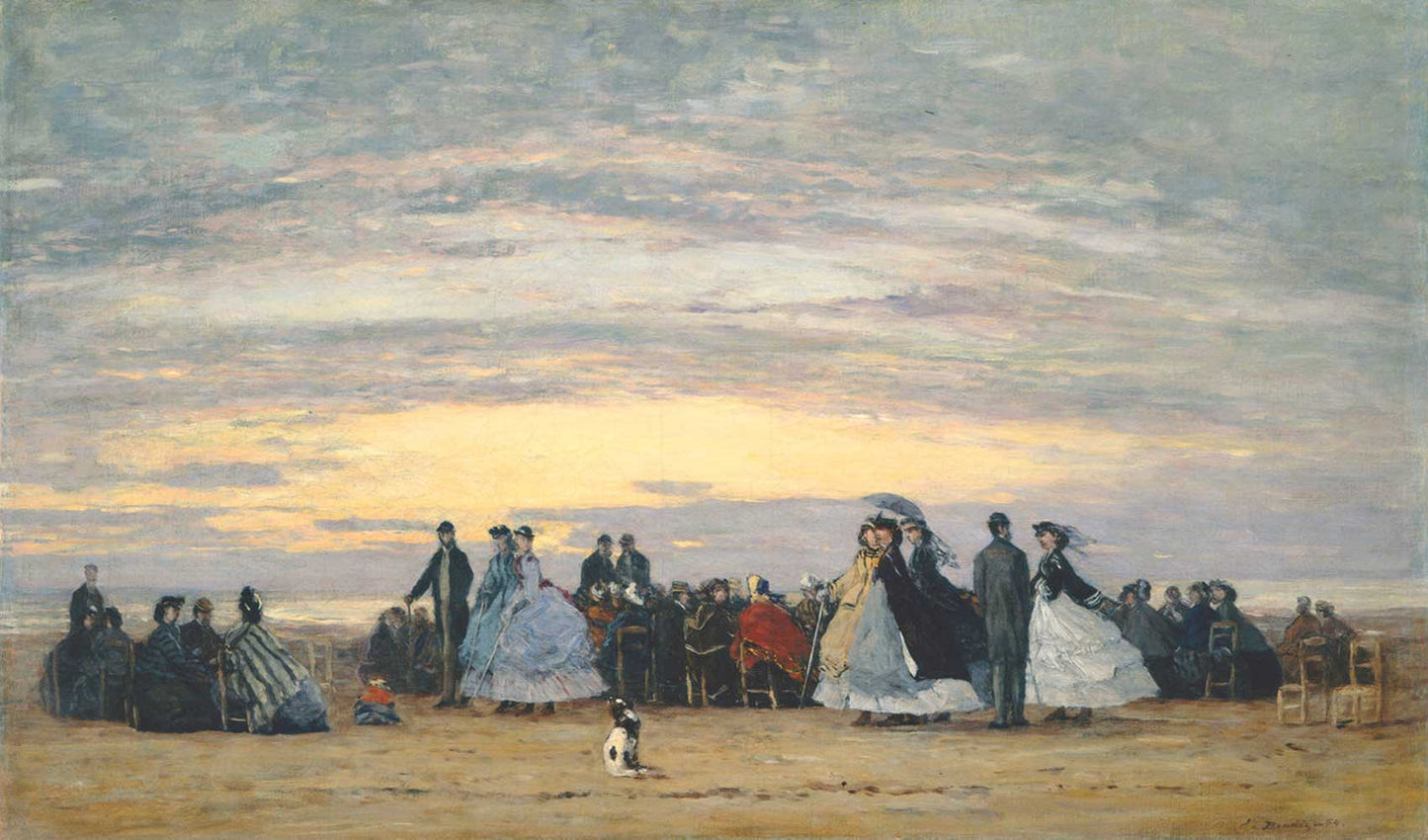 The Beach at Villerville by Eugène Boudin 1864