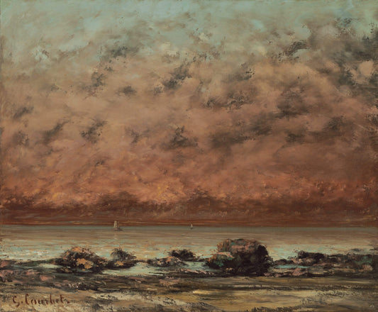 The Black Rocks at Trouville by Gustave Courbet 1866