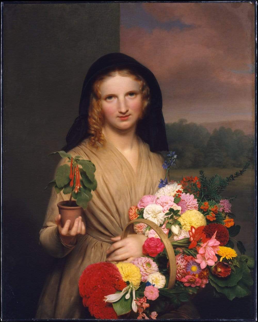 The Flower Girl by Charles C. Ingham 1846