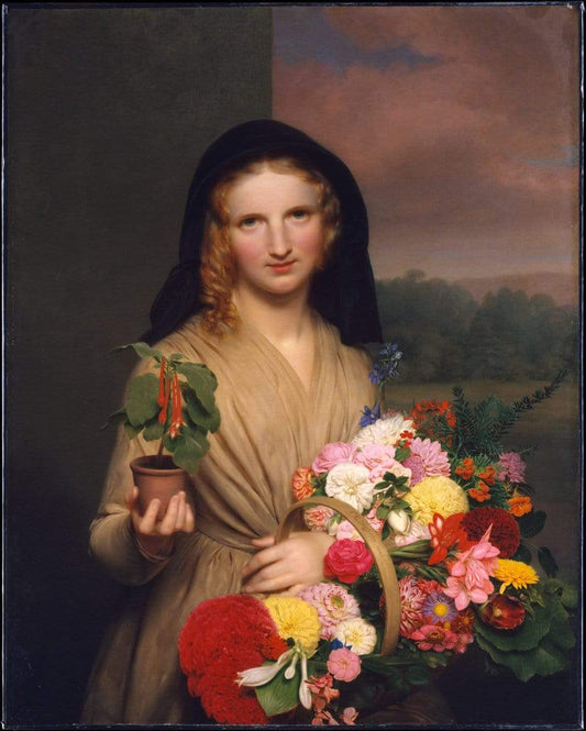 The Flower Girl by Charles C. Ingham 1846