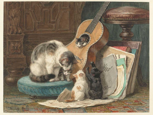 The Harmonists by Henriette Ronner 1867